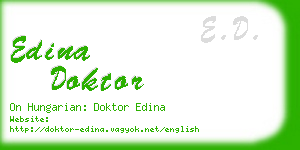 edina doktor business card